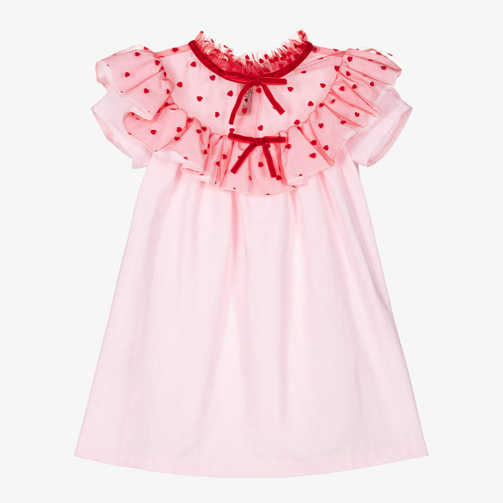 Phi Clothing-Girls Pink & Red Tulle A-Line Dress | Childrensalon Outlet