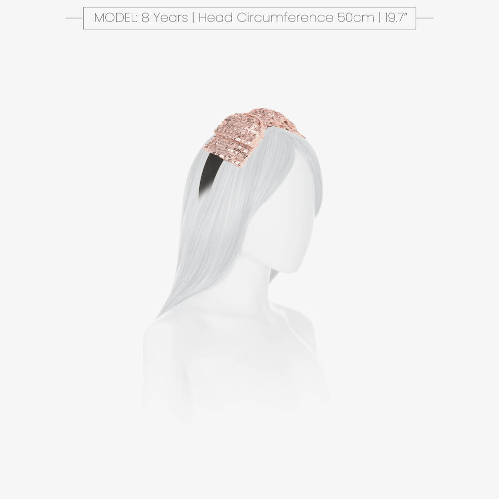 Phi Clothing-Girls Pink Sequin Bow Hairband | Childrensalon Outlet