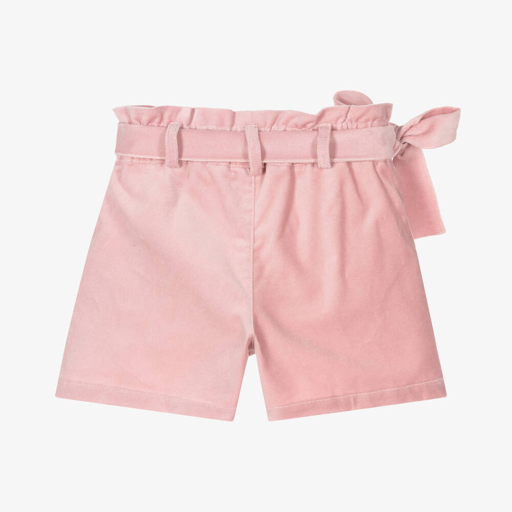 Phi Clothing-Girls Pink Velour Shorts | Childrensalon Outlet