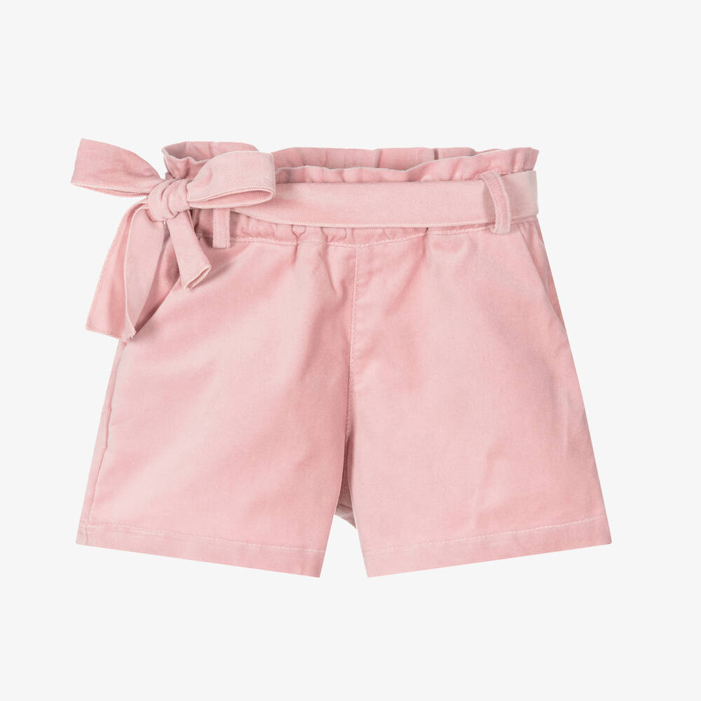 Phi Clothing - Short rose en velours fille | Childrensalon