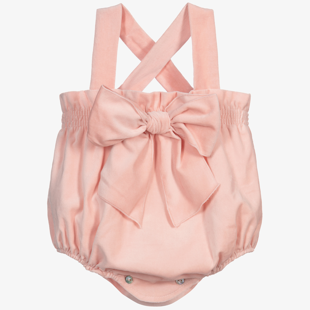 Phi Clothing - Girls Pink Velvet Shortie | Childrensalon