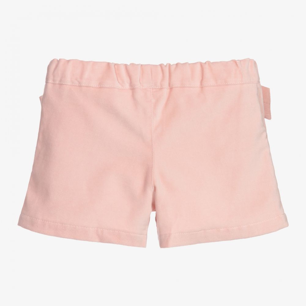 Velvet light pink shorts top