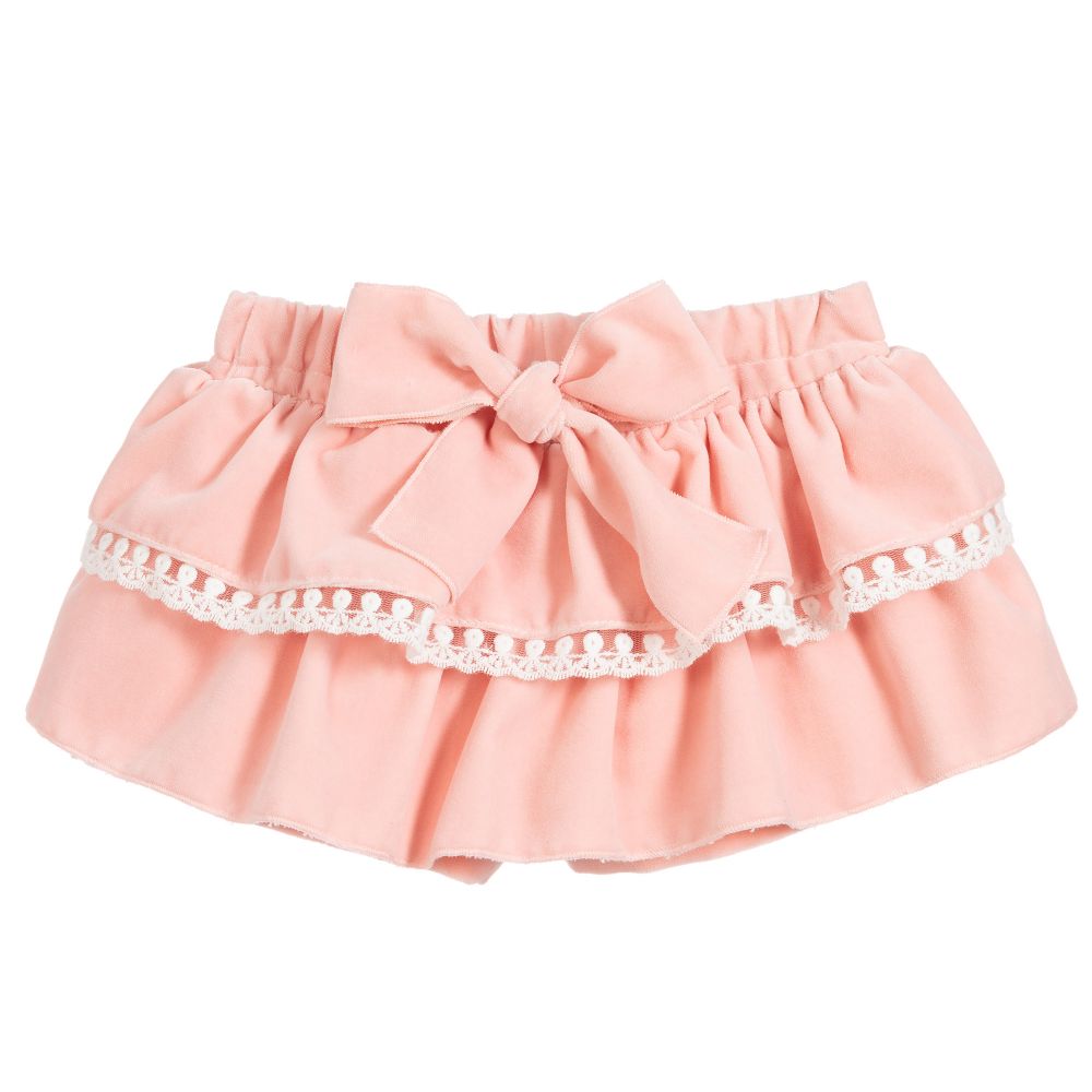 Phi Clothing-Girls Pink Velvet Skort | Childrensalon Outlet