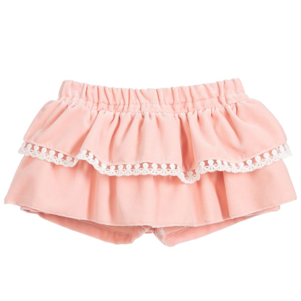 Phi Clothing-Girls Pink Velvet Skort | Childrensalon Outlet