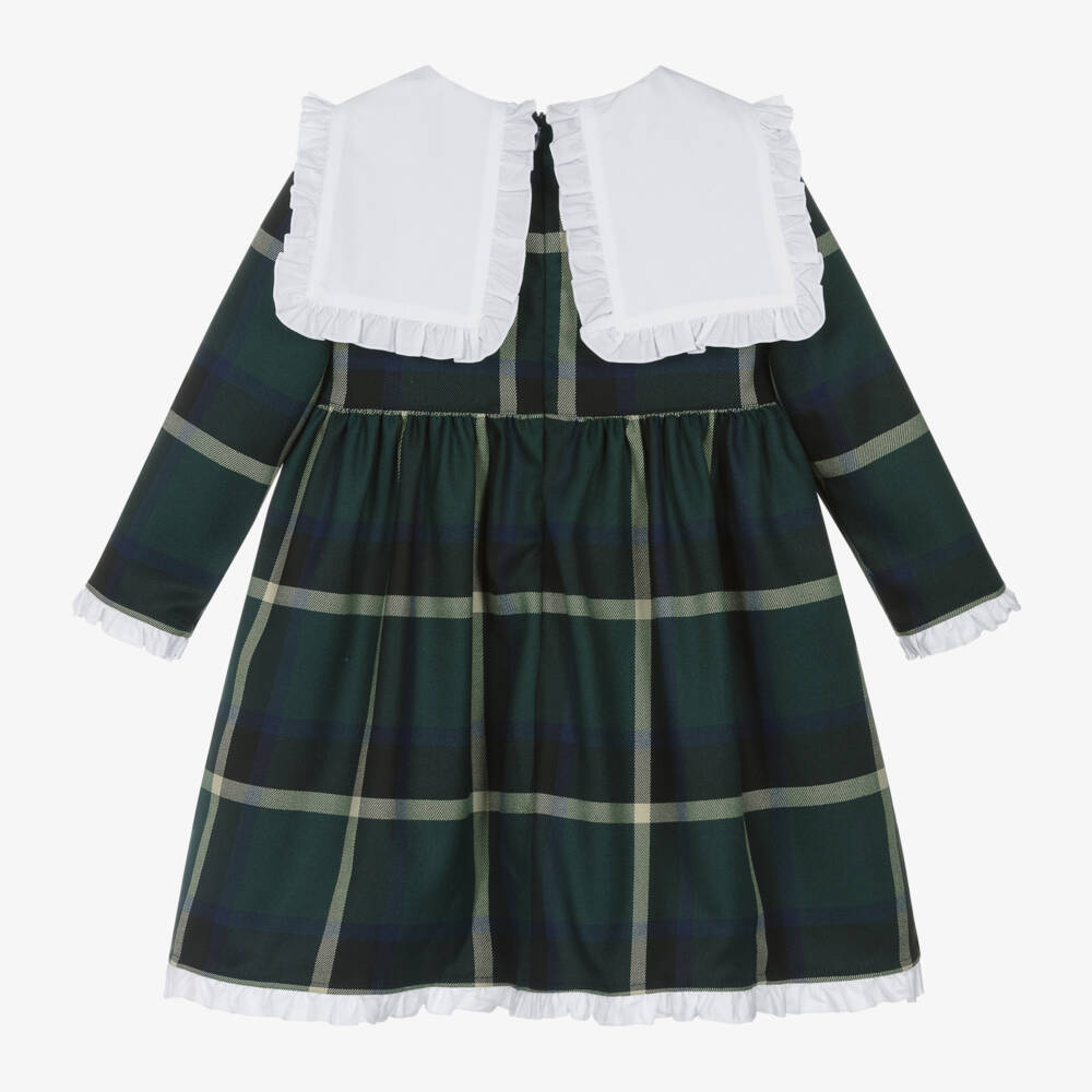 Phi Clothing-فستان تارتان لون أخضر | Childrensalon Outlet