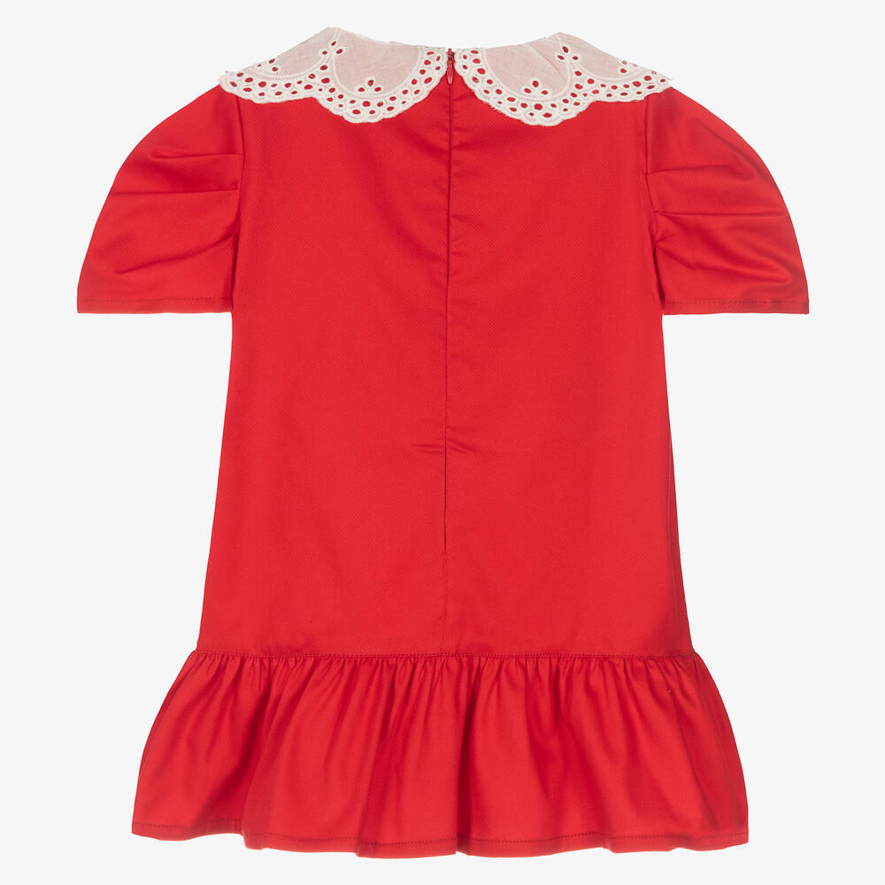 Phi Clothing-فستان قطن لون أحمر | Childrensalon Outlet