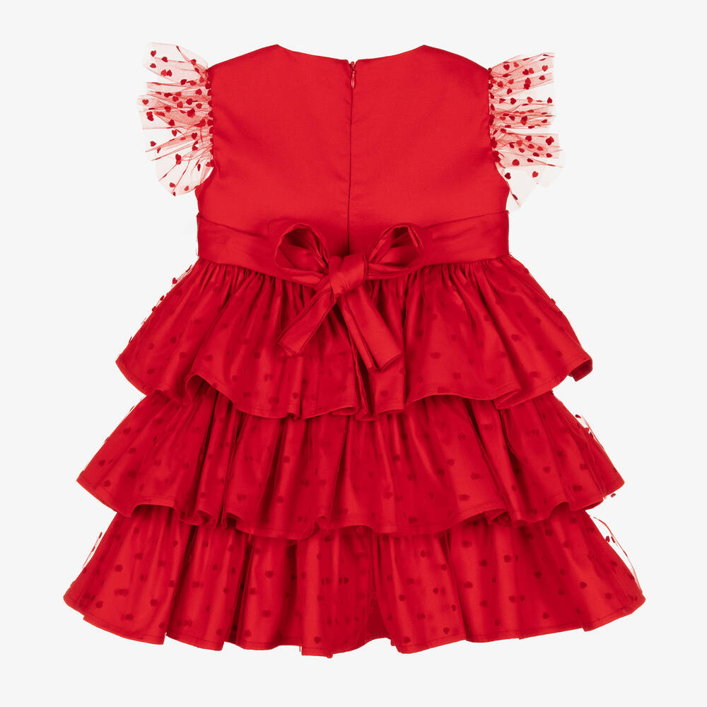 Phi Clothing-فستان تول لون أحمر | Childrensalon Outlet