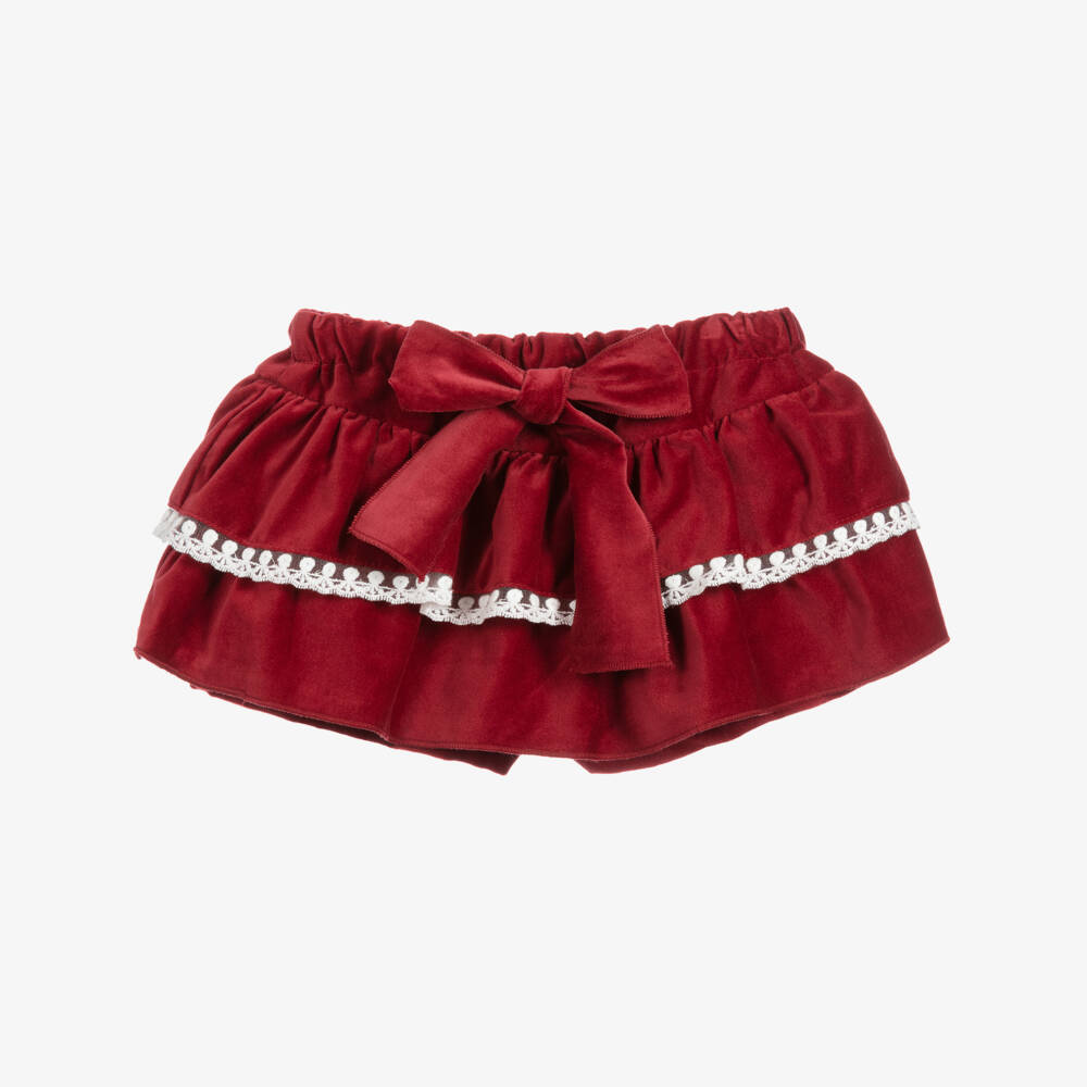 Phi Clothing-Girls Red Velvet Skort | Childrensalon Outlet