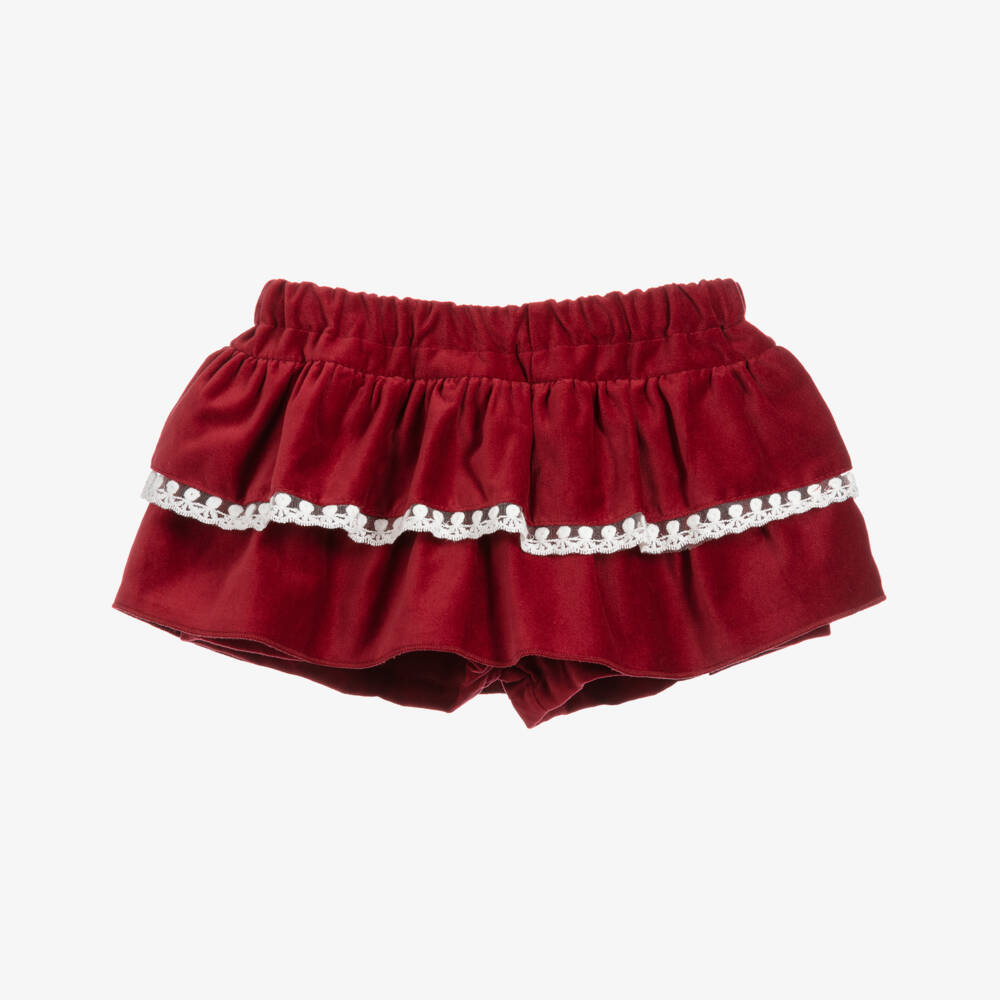 Phi Clothing-Girls Red Velvet Skort | Childrensalon Outlet