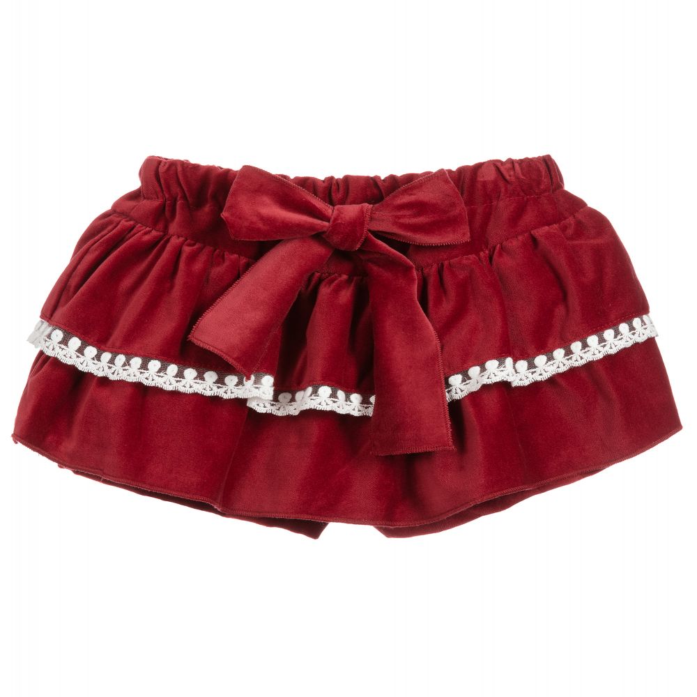 Phi Clothing-Girls Red Velvet Skort | Childrensalon Outlet