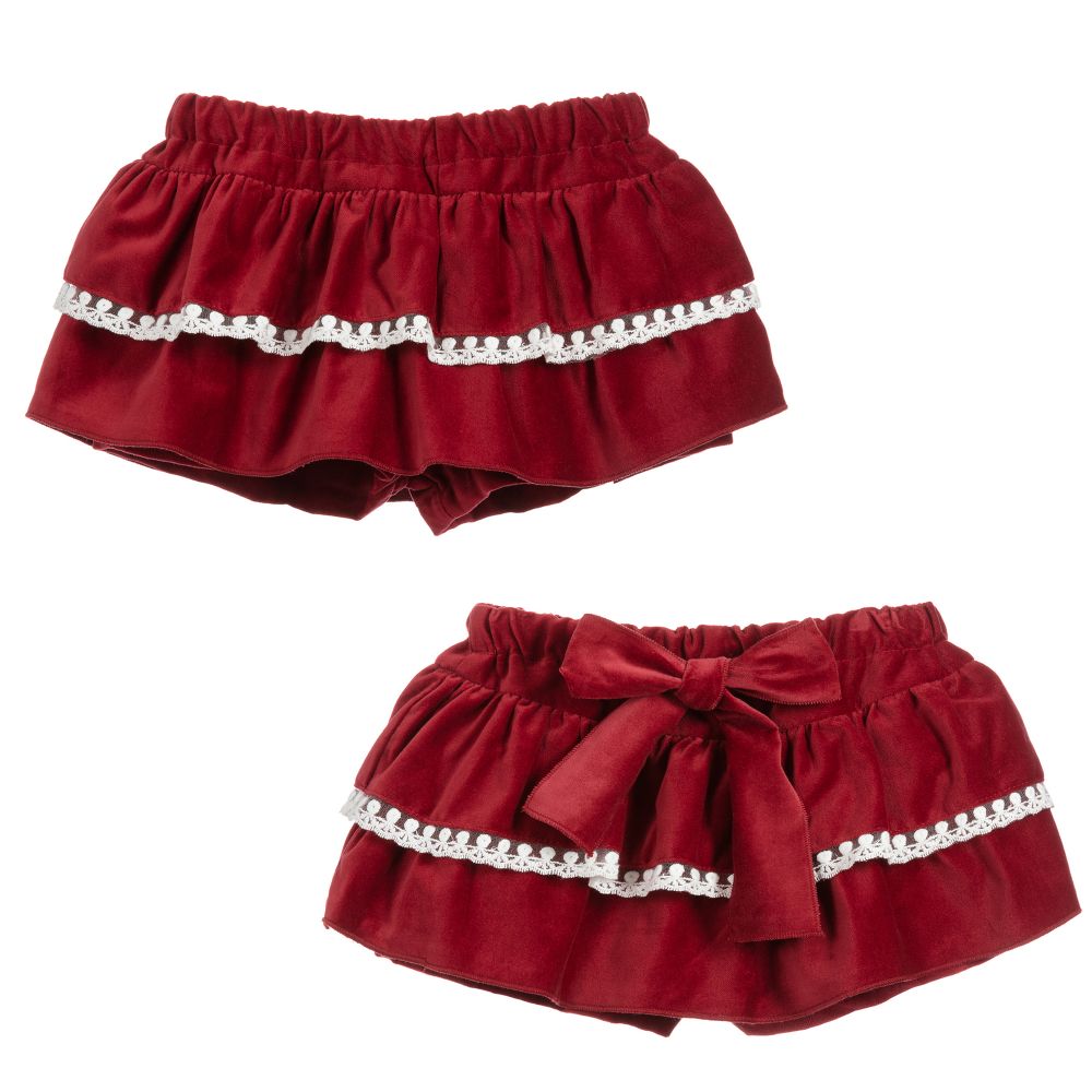 Phi Clothing - Girls Red Velvet Skort | Childrensalon