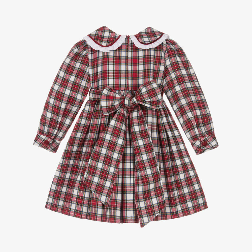 Phi Clothing-Girls Red & White Tartan Dress | Childrensalon Outlet
