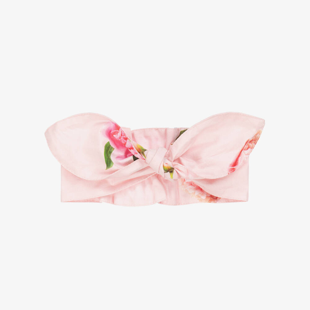 Phi Clothing-Girls Rosy Bloom Tie Hairband | Childrensalon Outlet