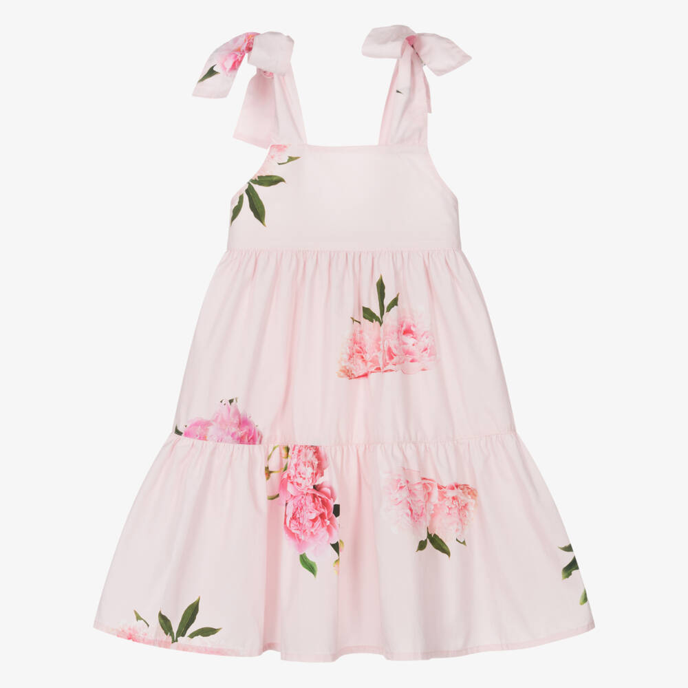 Phi Clothing-فستان زهري قطن ناعم للبنات | Childrensalon Outlet