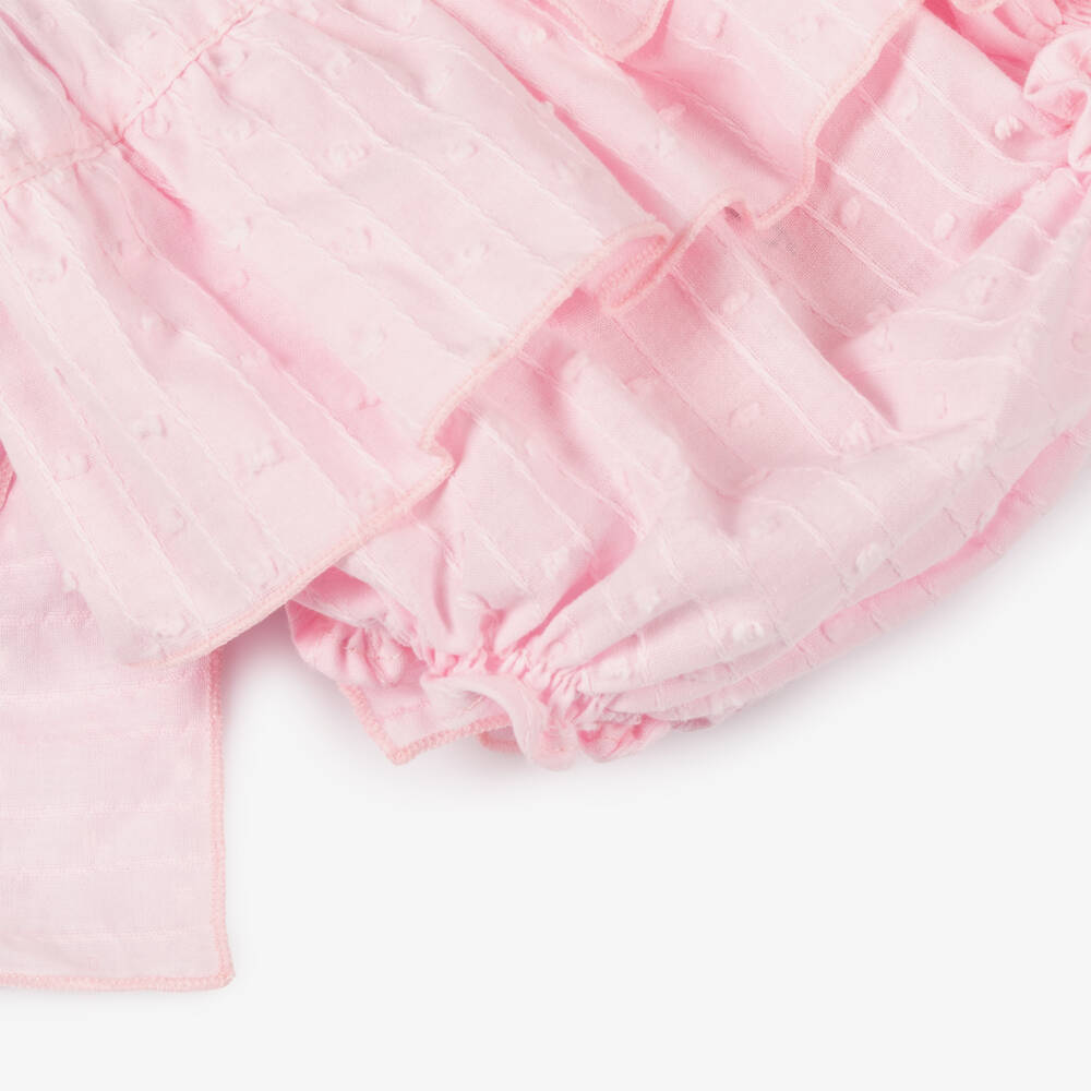 Phi Clothing-Girls Rosy Plumeti Ruffle Bloomers | Childrensalon Outlet