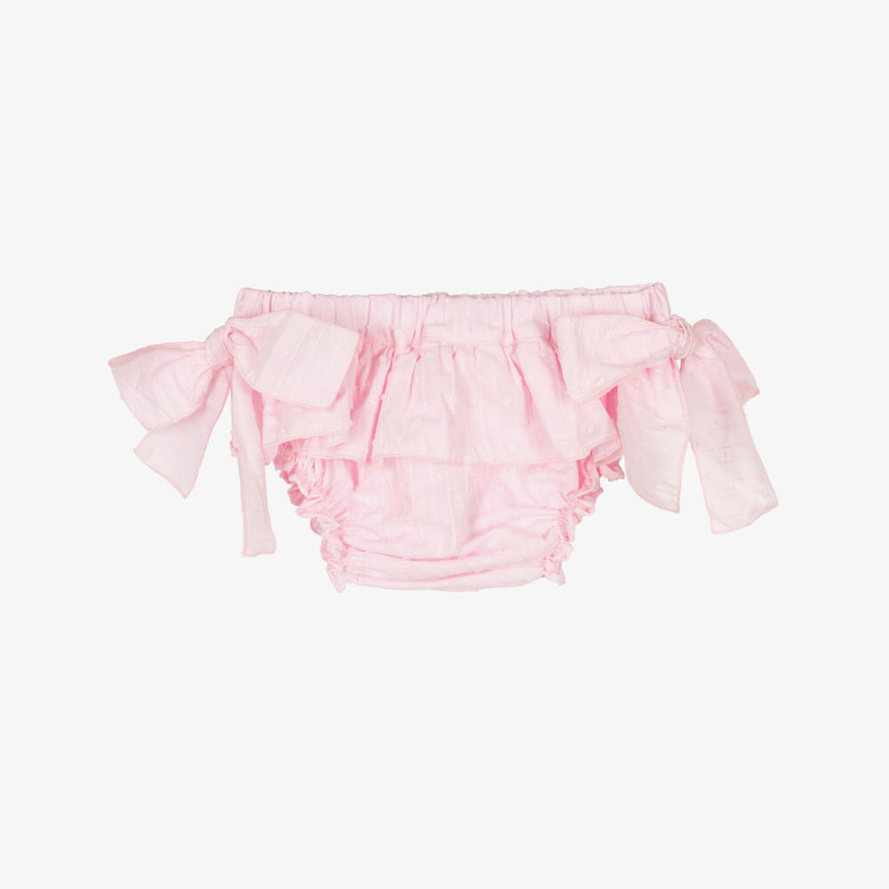 Phi Clothing-Girls Rosy Plumeti Ruffle Bloomers | Childrensalon Outlet