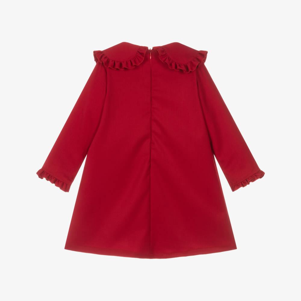 Phi Clothing-Girls Scarlet Twill Bow Dress | Childrensalon Outlet