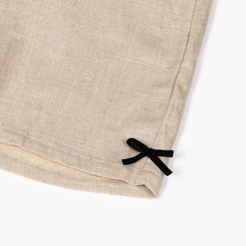 Phi Clothing-Girls Shimmering Linen Bow Trousers | Childrensalon Outlet