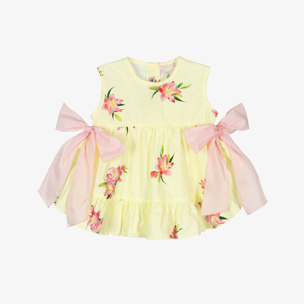 Phi Clothing-Летний хлопковый топ с цветочным узором для девочек | Childrensalon Outlet