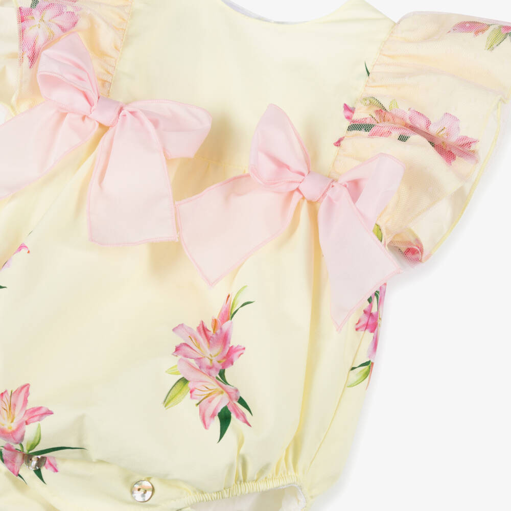 Phi Clothing-Girls Sunny Cotton Short Romper | Childrensalon Outlet
