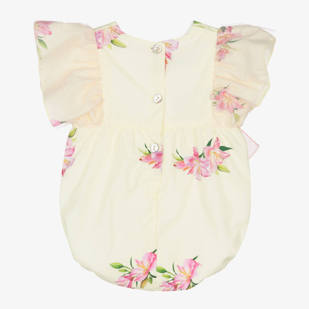 Phi Clothing-Girls Sunny Cotton Short Romper | Childrensalon Outlet