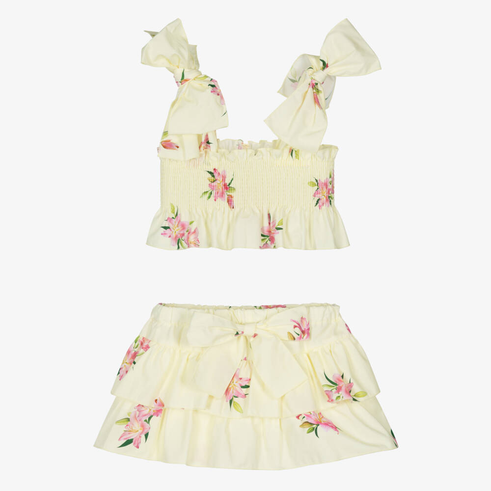 Phi Clothing-Girls Sunny Cotton Skort Ensemble | Childrensalon Outlet