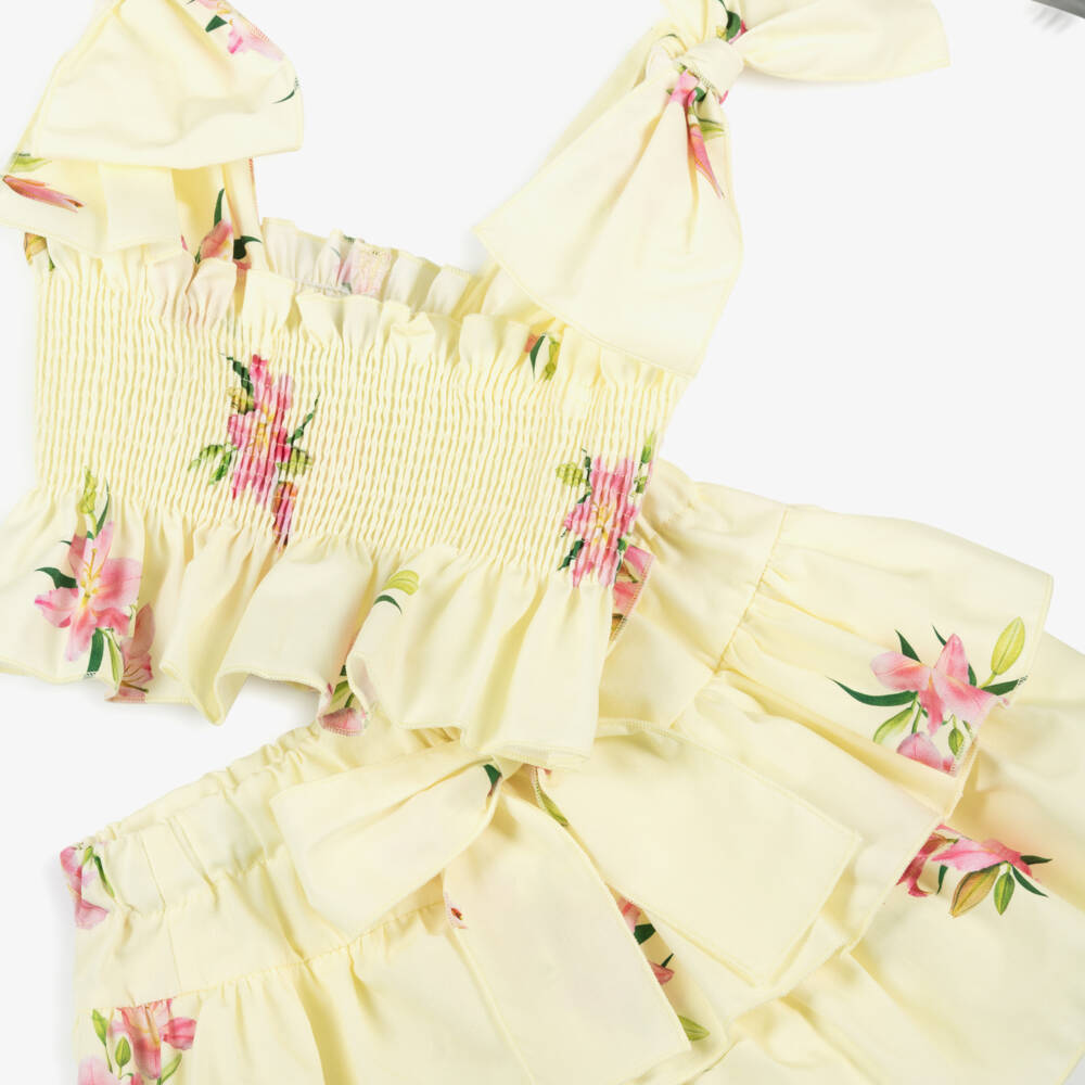 Phi Clothing-Girls Sunny Cotton Skort Ensemble | Childrensalon Outlet