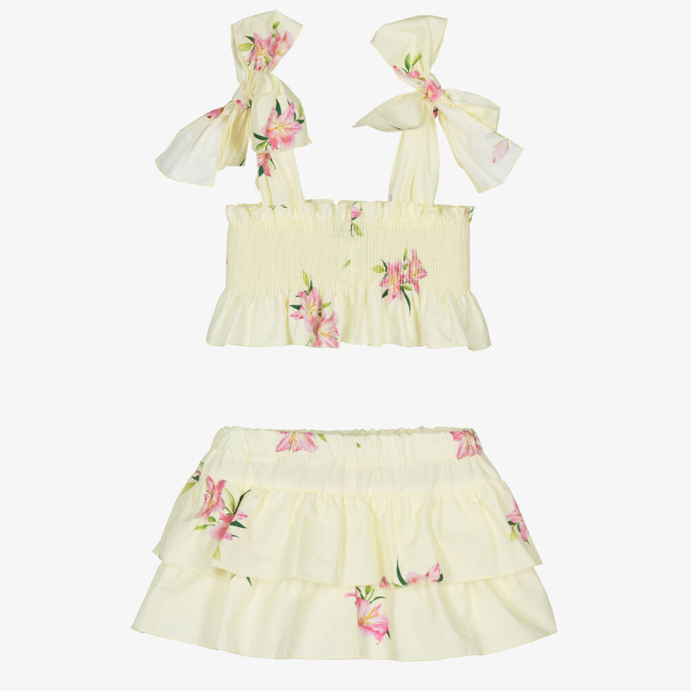 Phi Clothing-Girls Sunny Cotton Skort Ensemble | Childrensalon Outlet