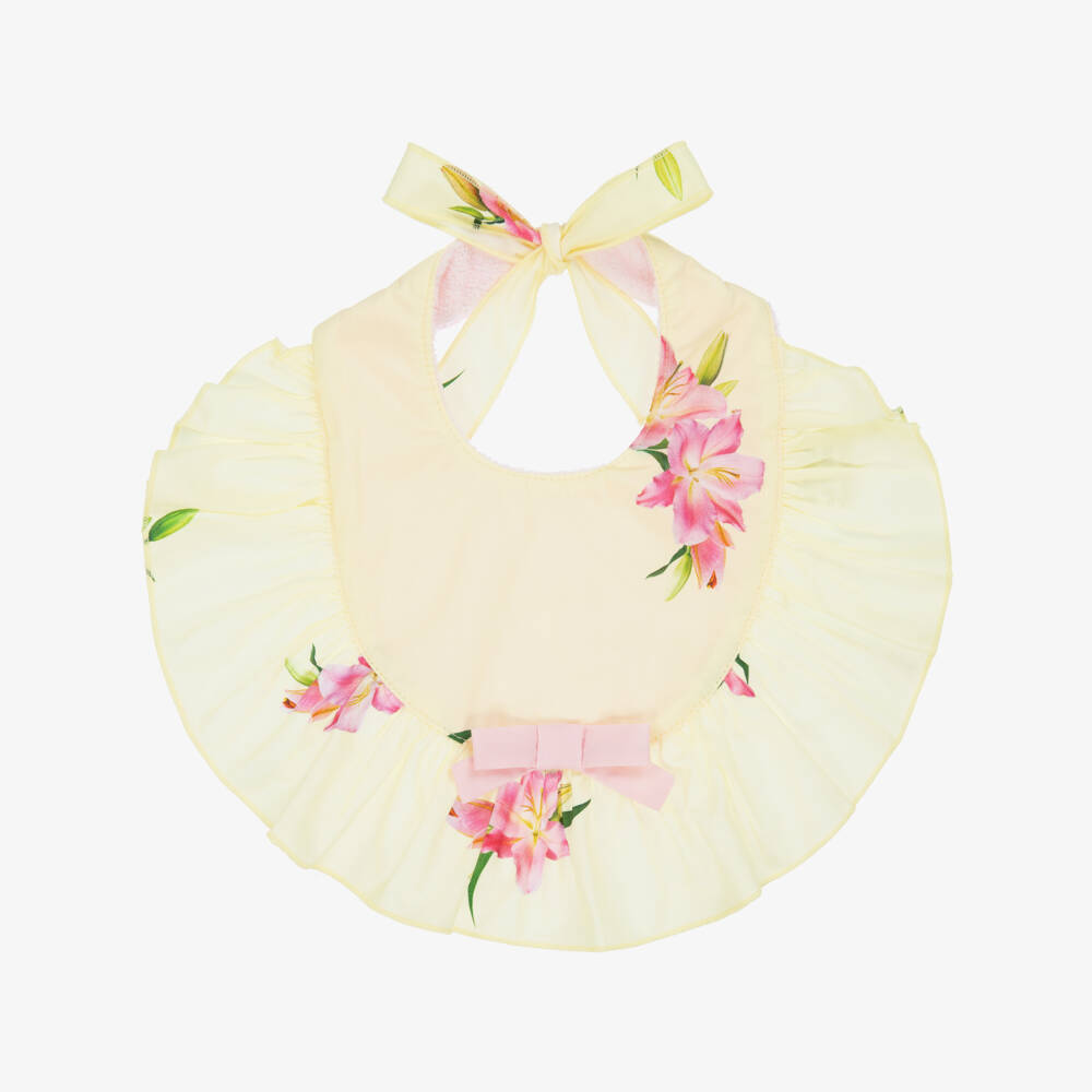 Phi Clothing-Солнечный цветочный хлопковый нагрудник для девочек | Childrensalon Outlet
