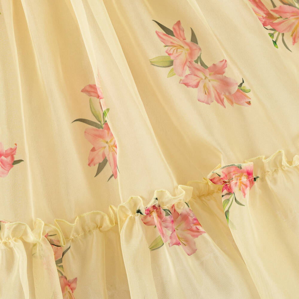 Phi Clothing-Платье из органзы с цветочным узором для девочек | Childrensalon Outlet