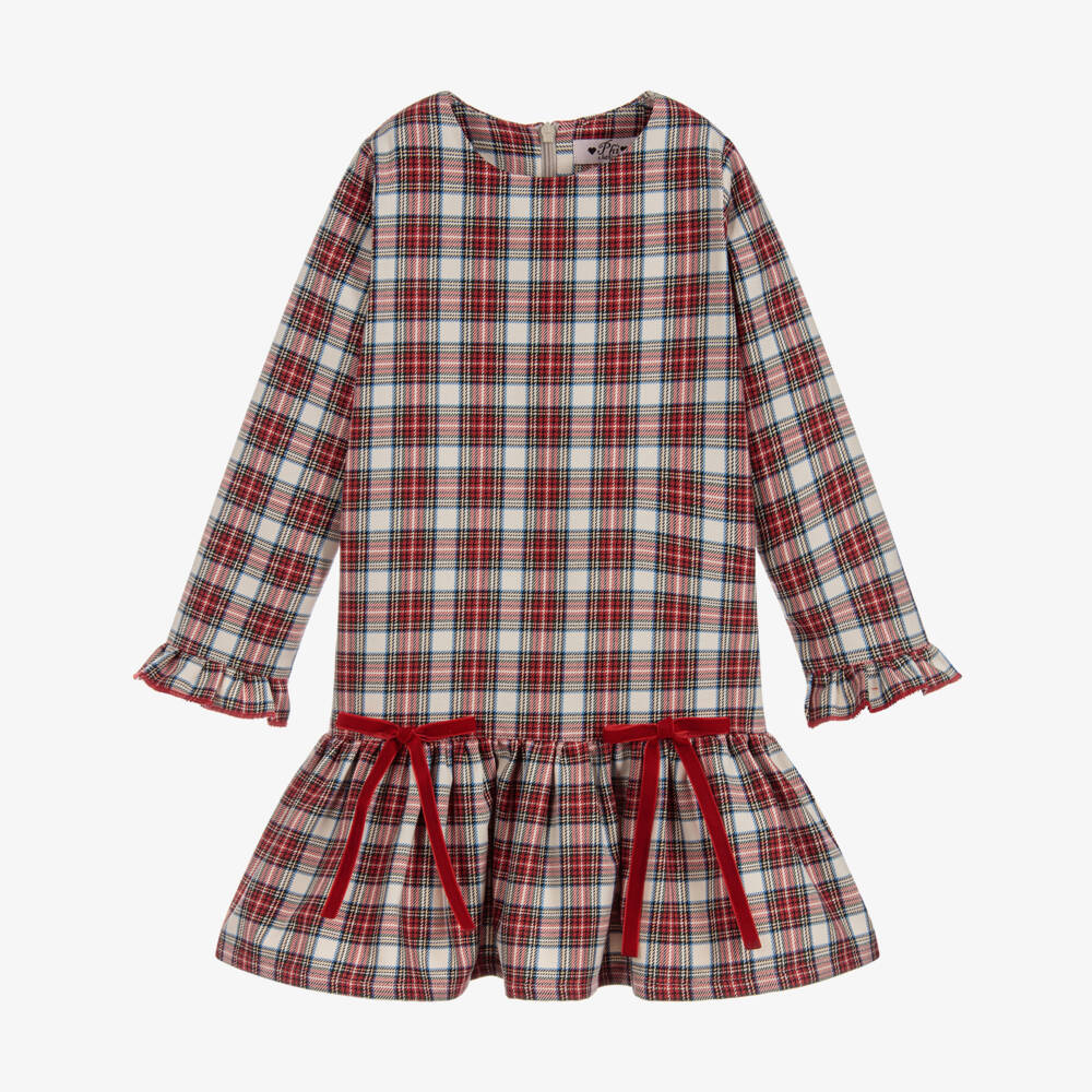 Phi Clothing-Girls Tartan Cotton Dress | Childrensalon Outlet