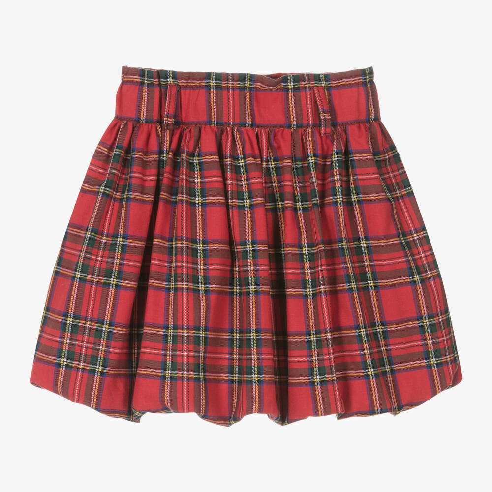 Phi Clothing-Girls Tartan Cotton Puffball Skirt | Childrensalon Outlet