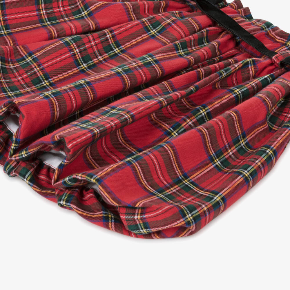Phi Clothing-Girls Tartan Cotton Puffball Skirt | Childrensalon Outlet