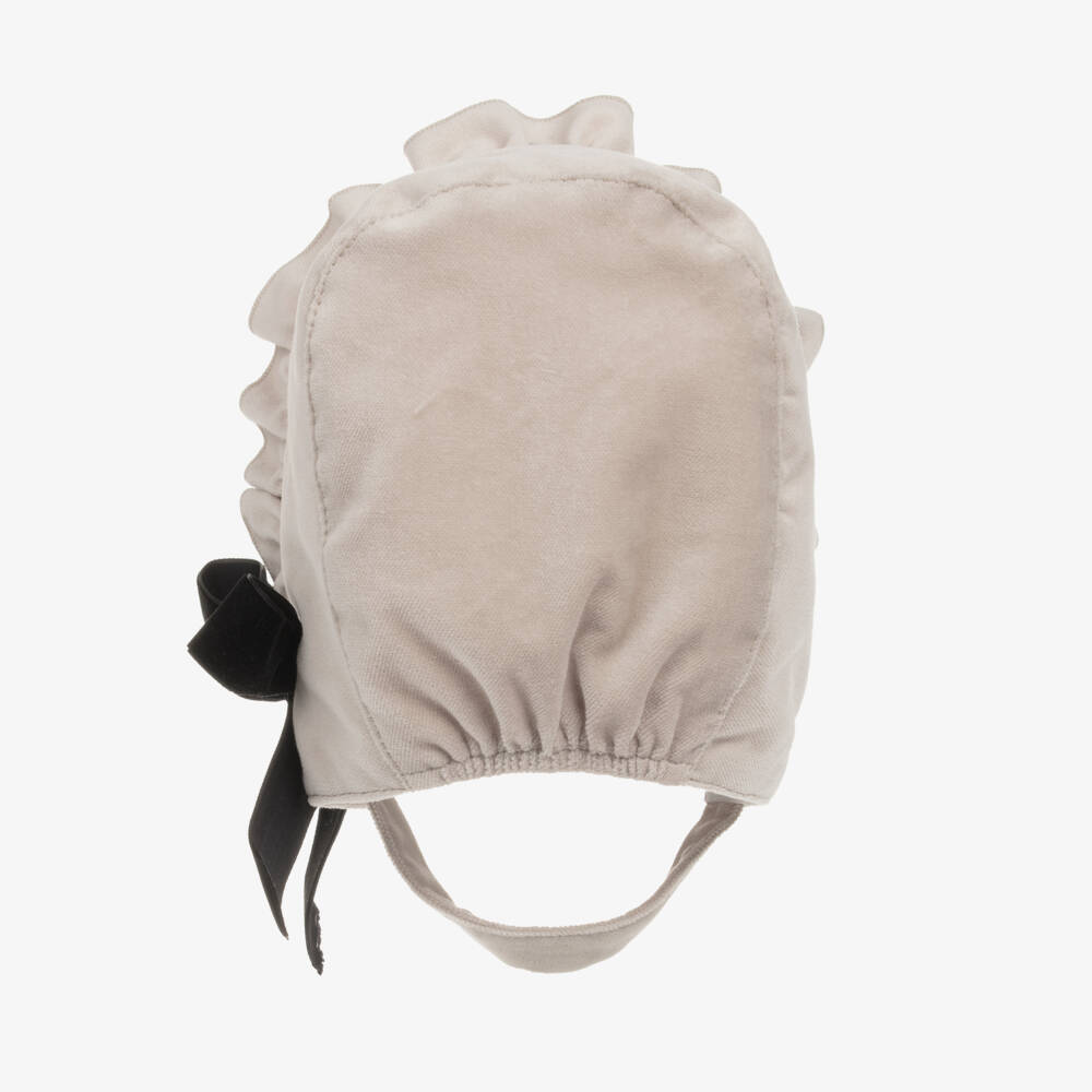 Phi Clothing-Girls Velvet Beige Needlecord Bonnet | Childrensalon Outlet