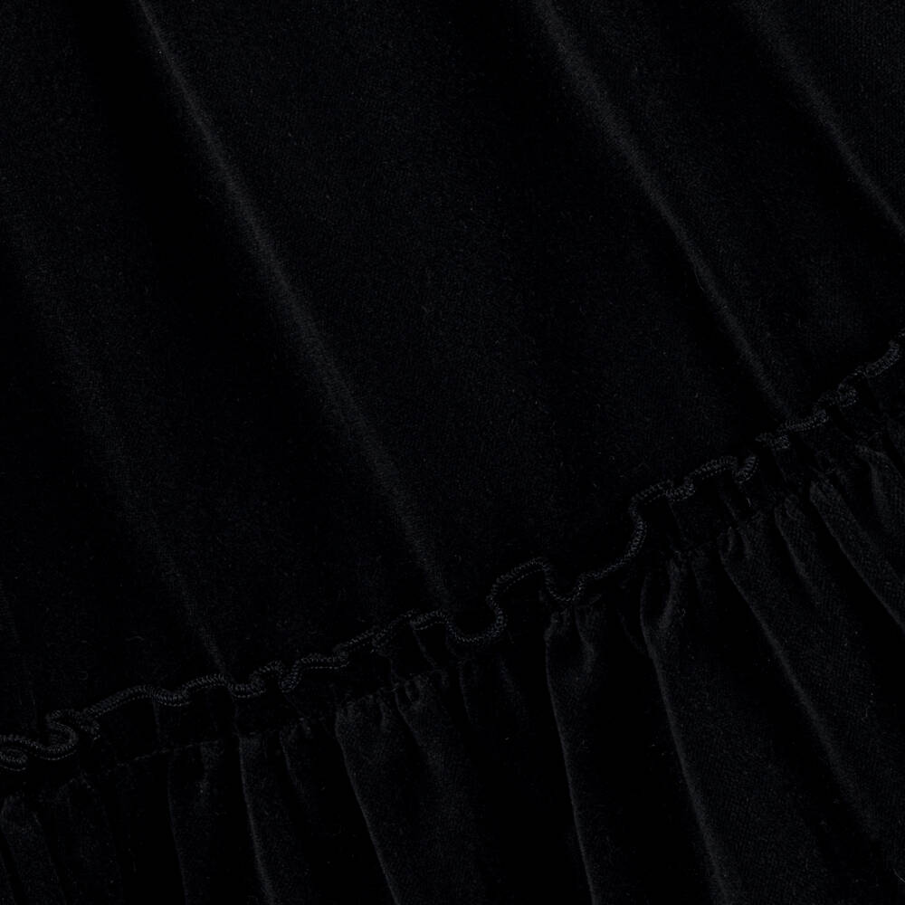Phi Clothing-فستان بفيونكة قطيفة لون أسود | Childrensalon Outlet