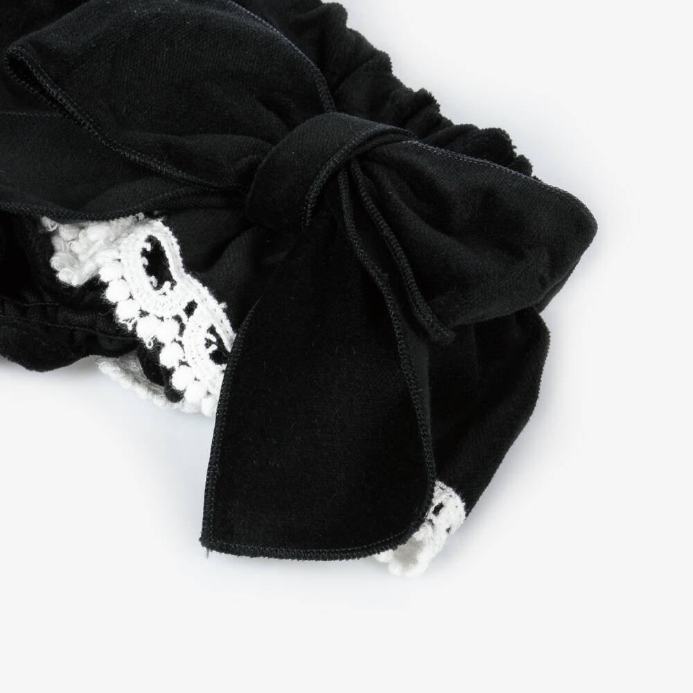 Phi Clothing-Girls Velvet Lace Trim Bloomers | Childrensalon Outlet