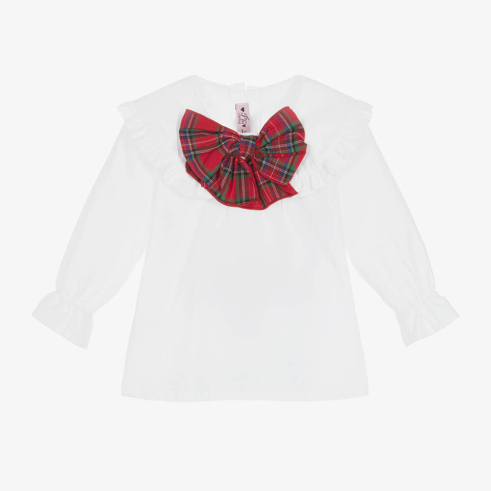 Phi Clothing - Белая хлопковая блузка для девочек | Childrensalon