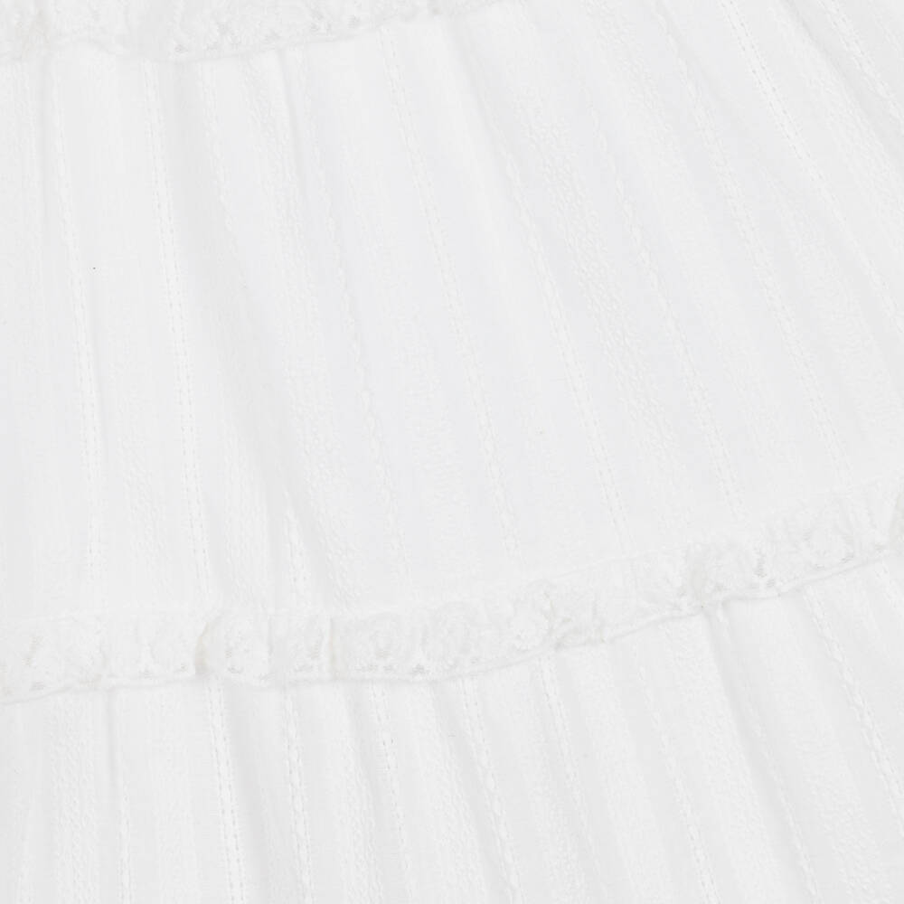 Phi Clothing-Girls White Cotton Lace Dress | Childrensalon Outlet