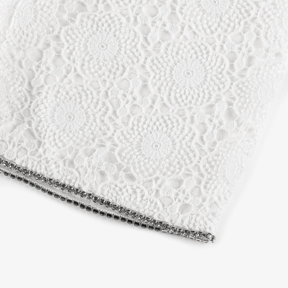 Phi Clothing-Girls White Guipure Lace Trousers | Childrensalon Outlet