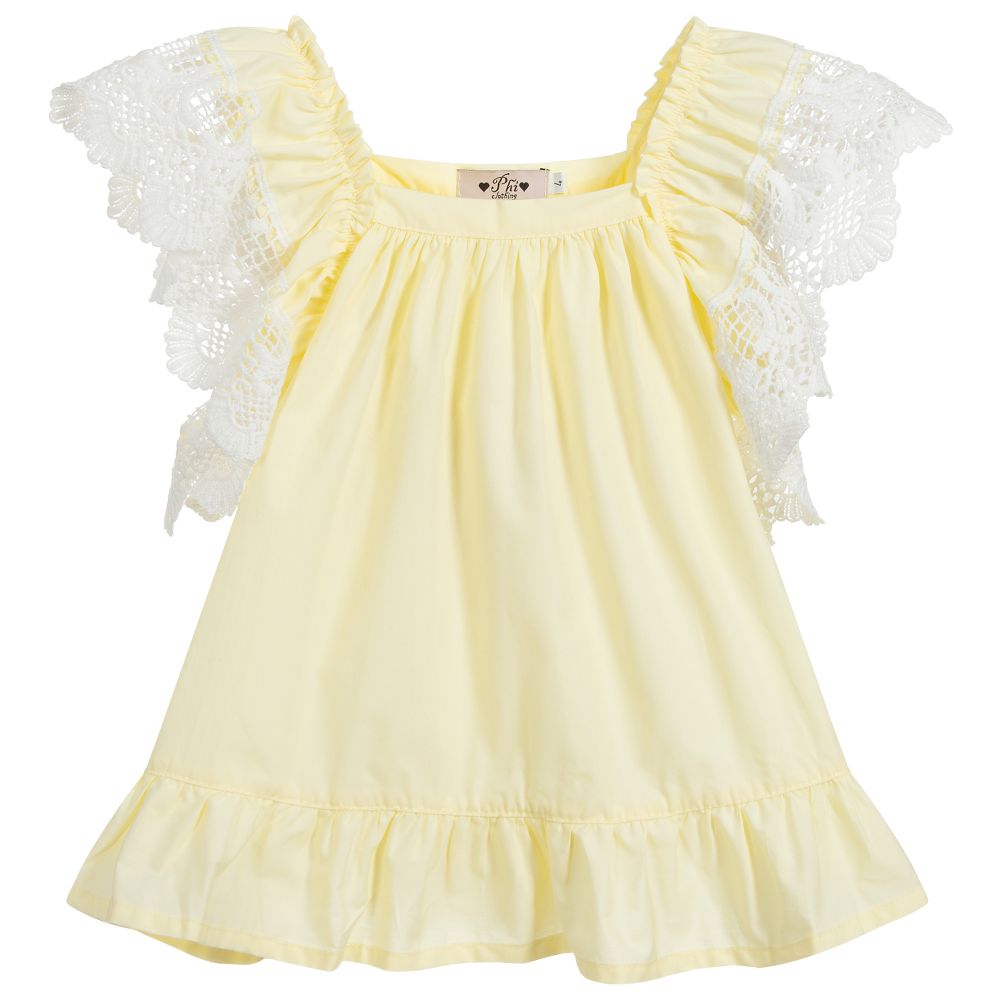 Phi Clothing-Girls Yellow Cotton Blouse | Childrensalon Outlet