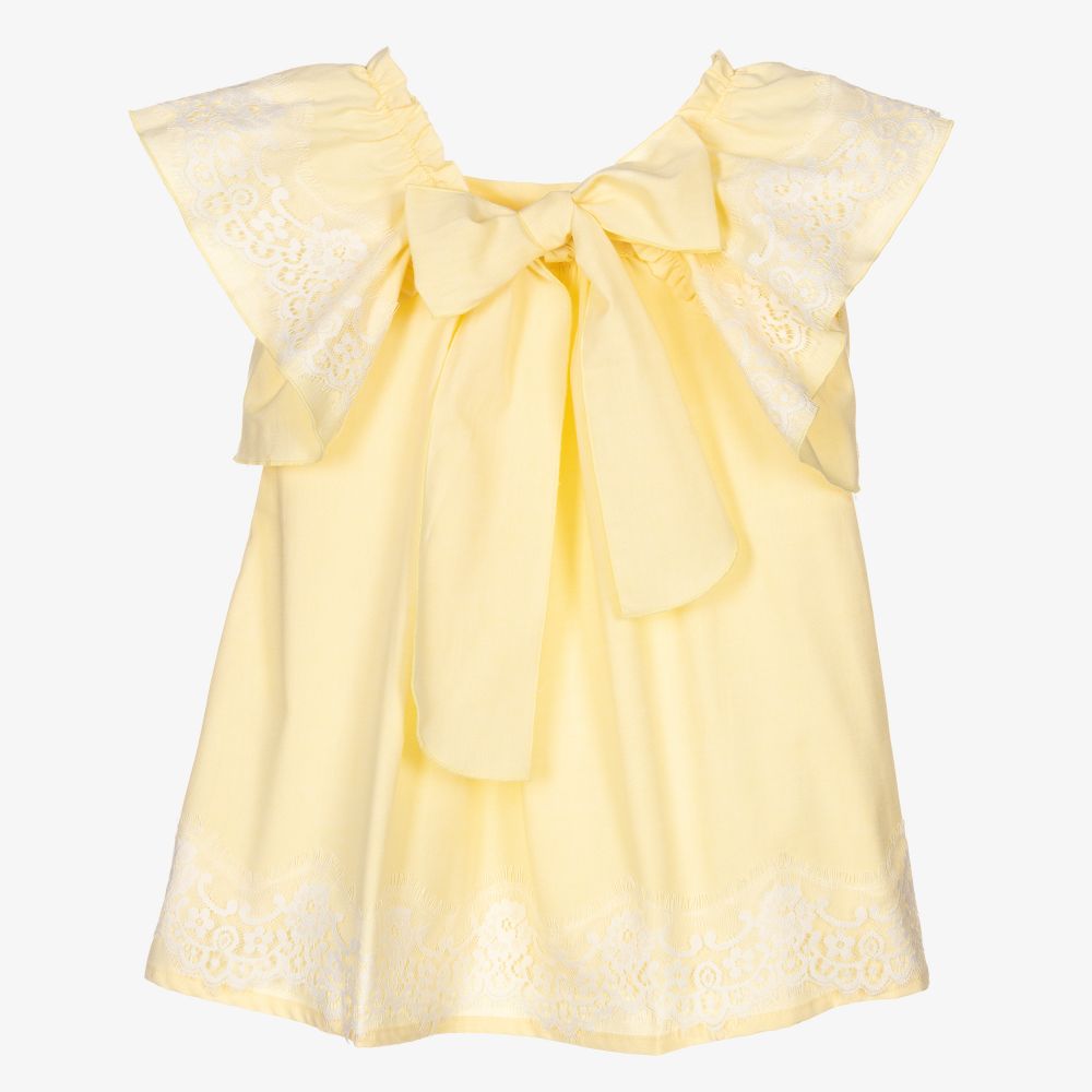 Phi Clothing-Girls Yellow Lace Dress | Childrensalon Outlet