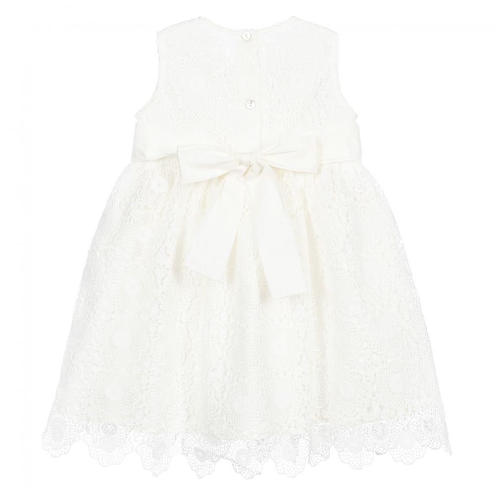 Phi Clothing-فستان قطن دانتيل لون عاجي | Childrensalon Outlet