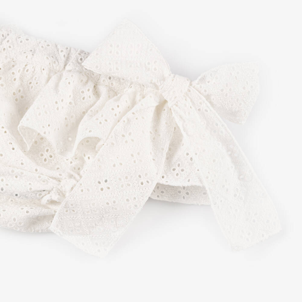 Phi Clothing-سروال داخلي دانتيل عاجي للبنات | Childrensalon Outlet