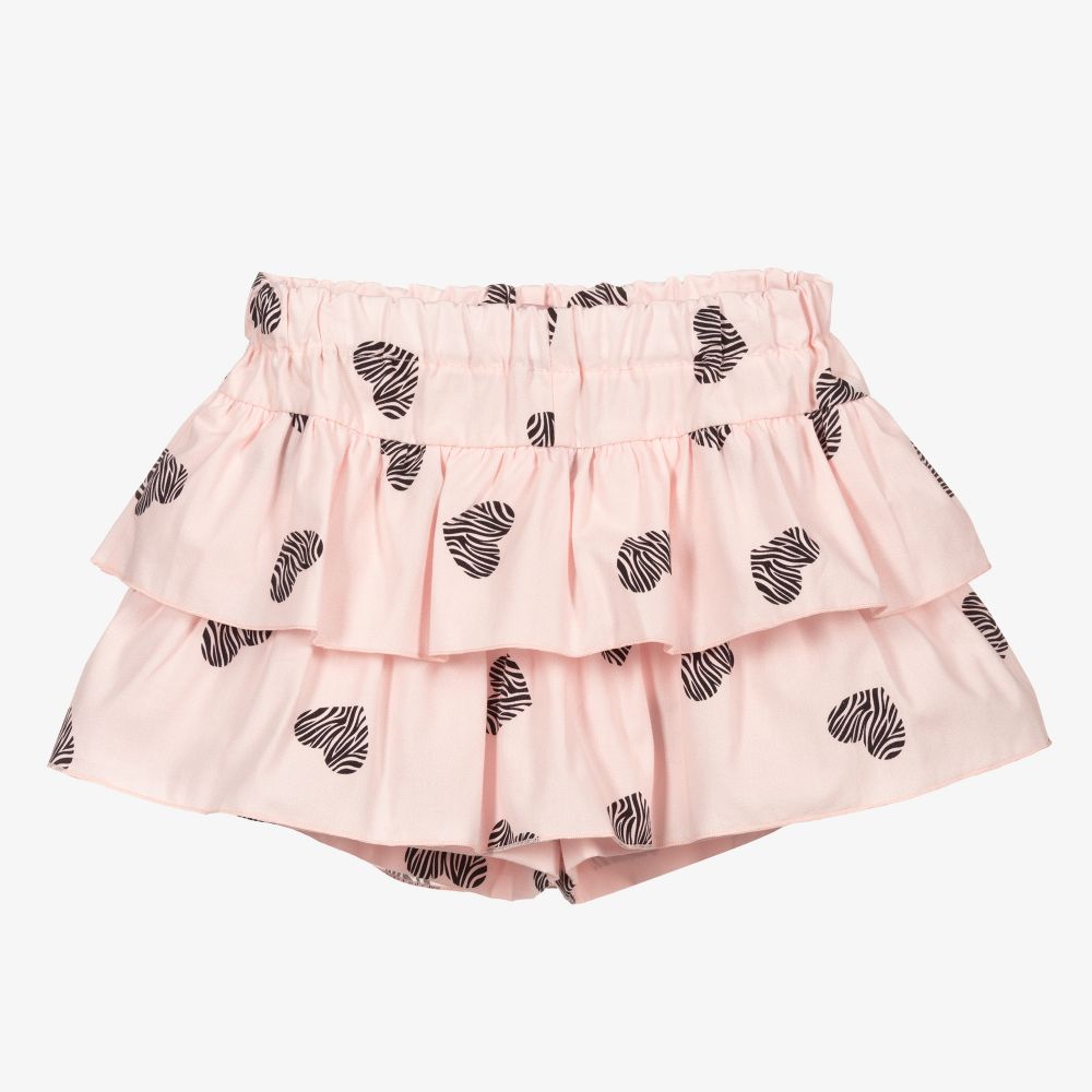 Phi Clothing - Skort mit Herz-Print in Rosa und Schwarz | Childrensalon