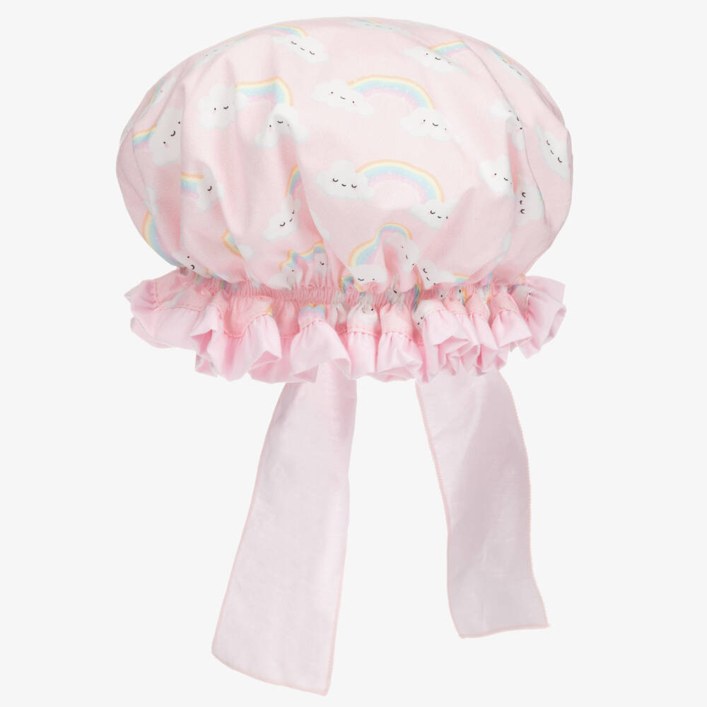 Phi Clothing-قبعة للشمس قطن بوبلين لون زهري بطبعة ملونة | Childrensalon Outlet