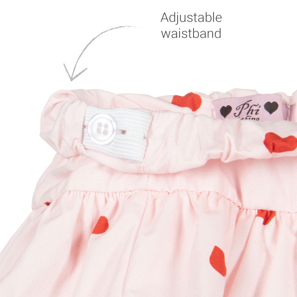 Phi Clothing-Розовая хлопковая юбка-шорты | Childrensalon Outlet