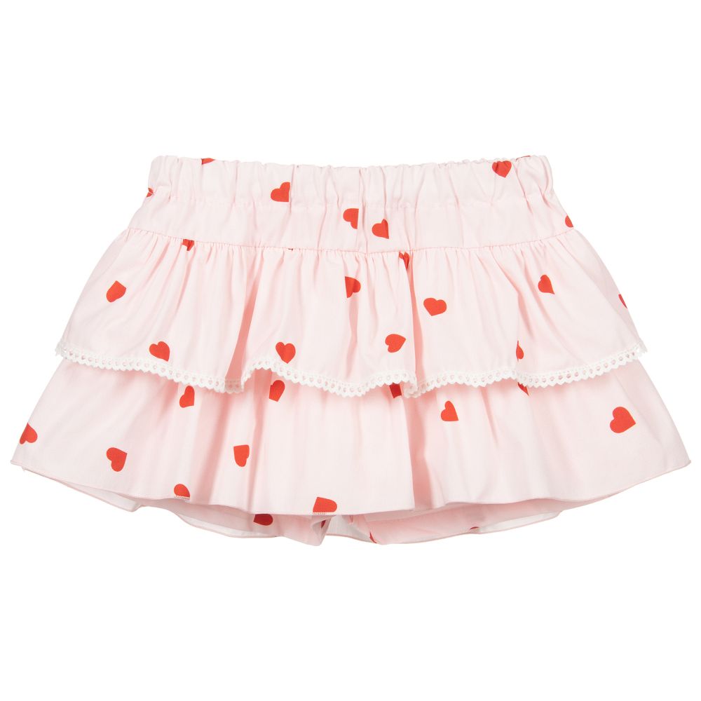 Phi Clothing - Jupe-short en coton rose | Childrensalon