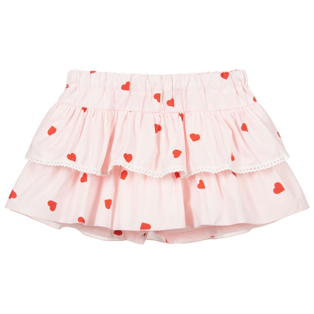 Phi Clothing-Pink Cotton Skort | Childrensalon Outlet