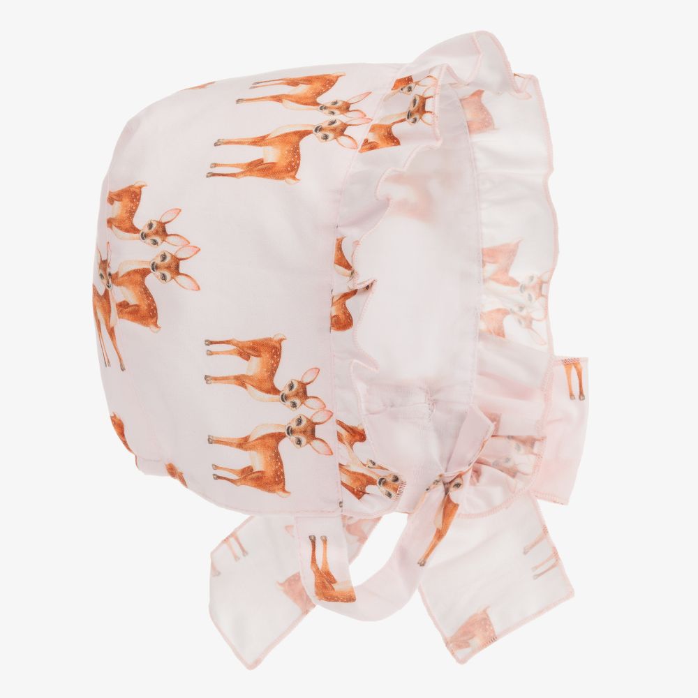 Phi Clothing-Розовый чепец с оленятами | Childrensalon Outlet