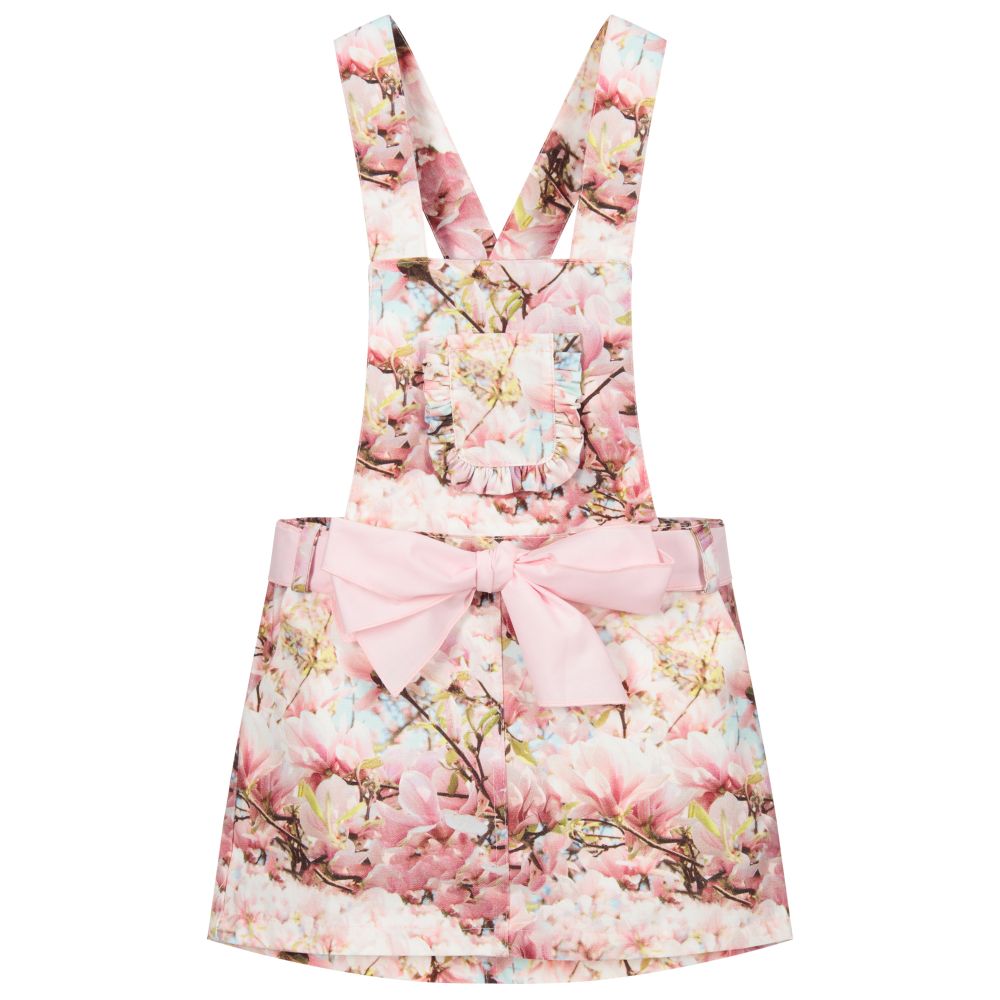 Phi Clothing - Pink Floral Pinafore Dress | Childrensalon